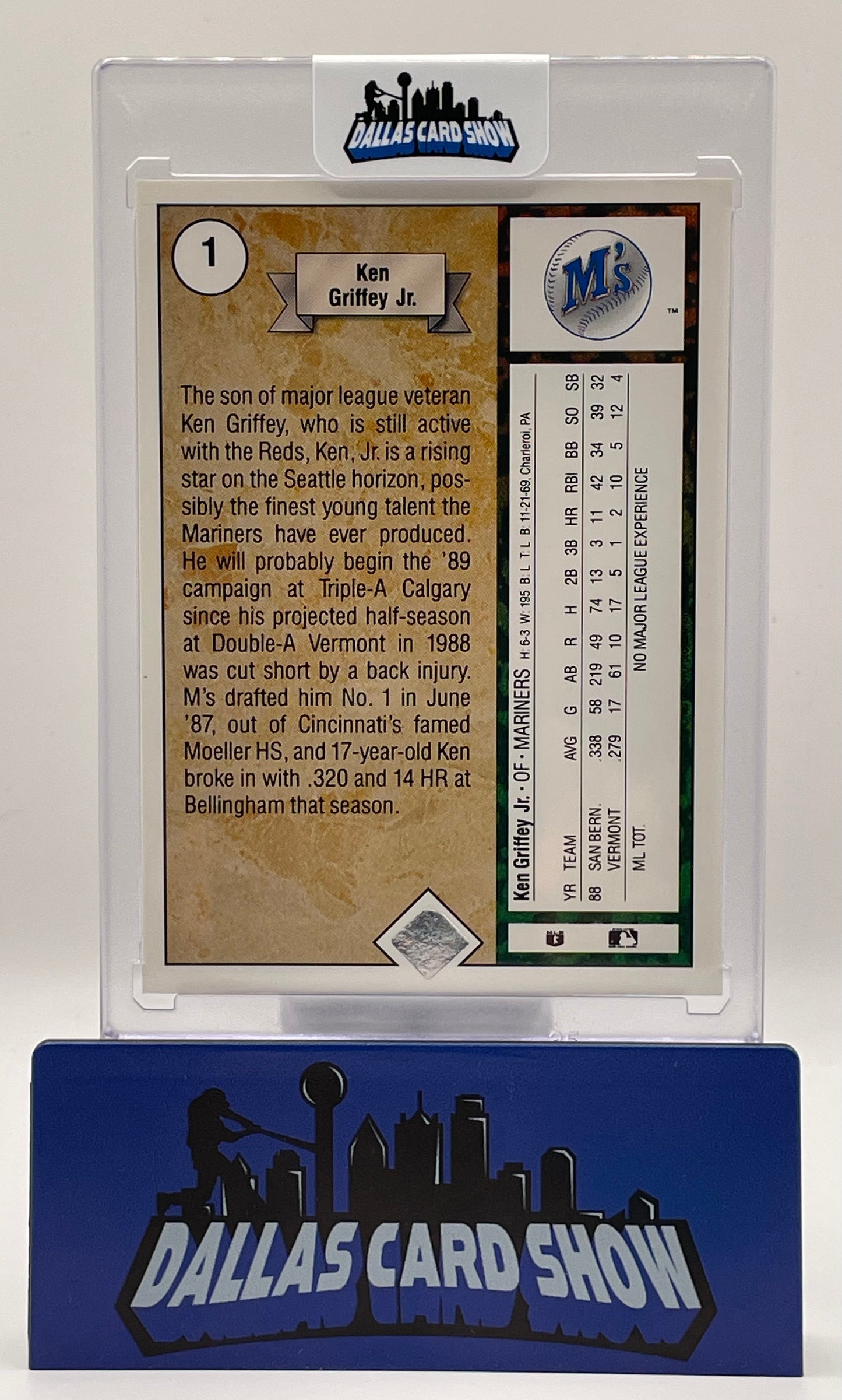 1989 Upper Deck #1 Ken Griffey Jr. Rookie RC