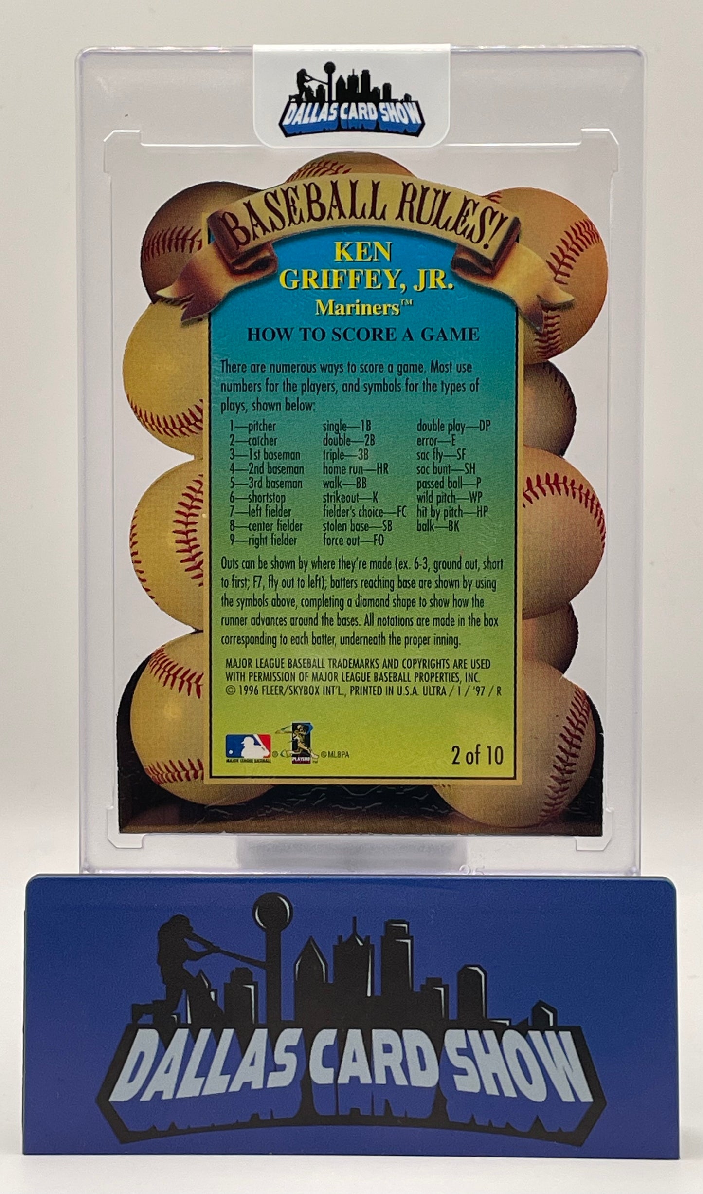1997 Fleer Ultra #2 Ken Griffey Jr. Baseball Rules! Die-Cut