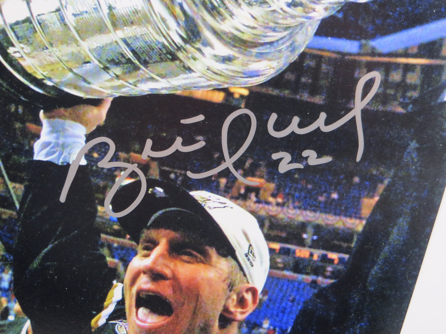 BRETT HULL Dallas Stars SIGNED Stanley Cup 8x10 PHOTO Blues Red Wings BAS