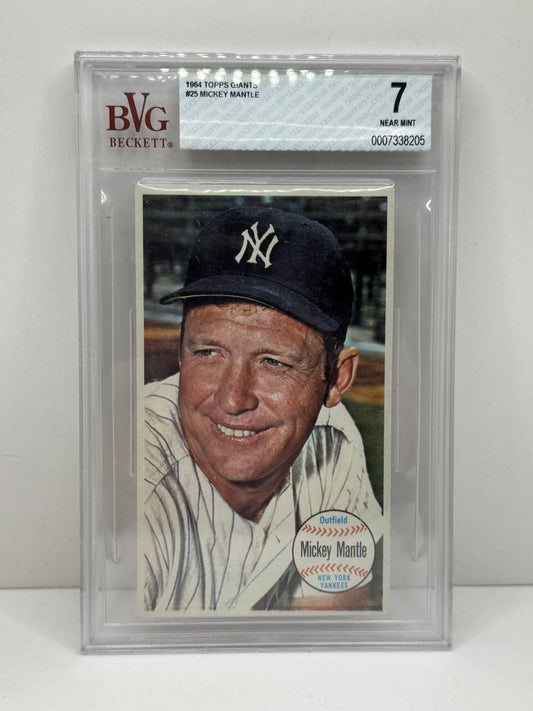 1964 Topps Giants #25 Mickey Mantle BVG 7