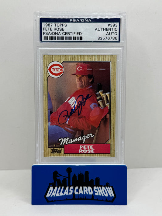 1987 Topps #393 Pete Rose Autograph PSA/DNA Authentic Auto