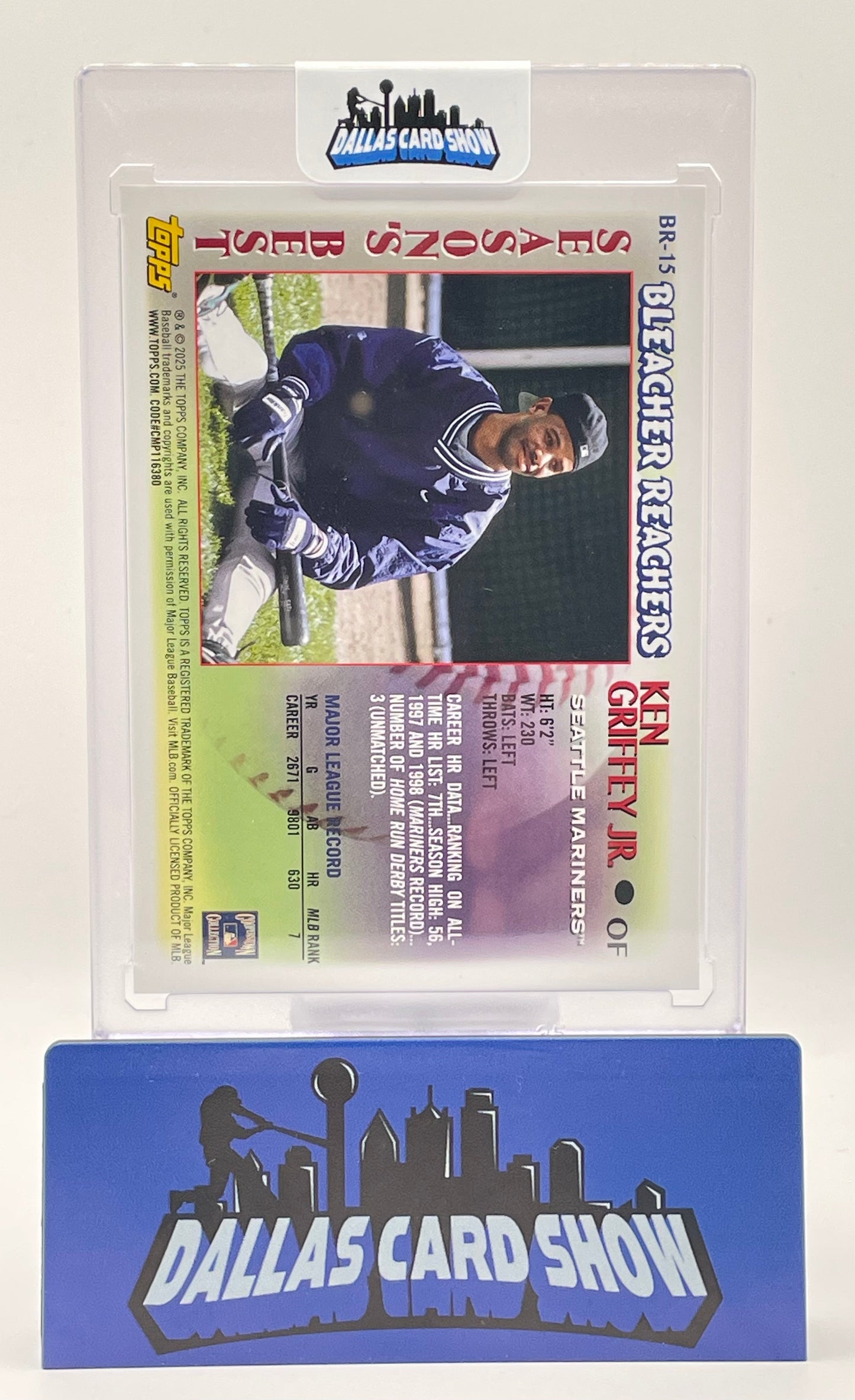 2025 Topps #BR-15 Ken Griffey Jr. Orange Bleacher Reachers /25