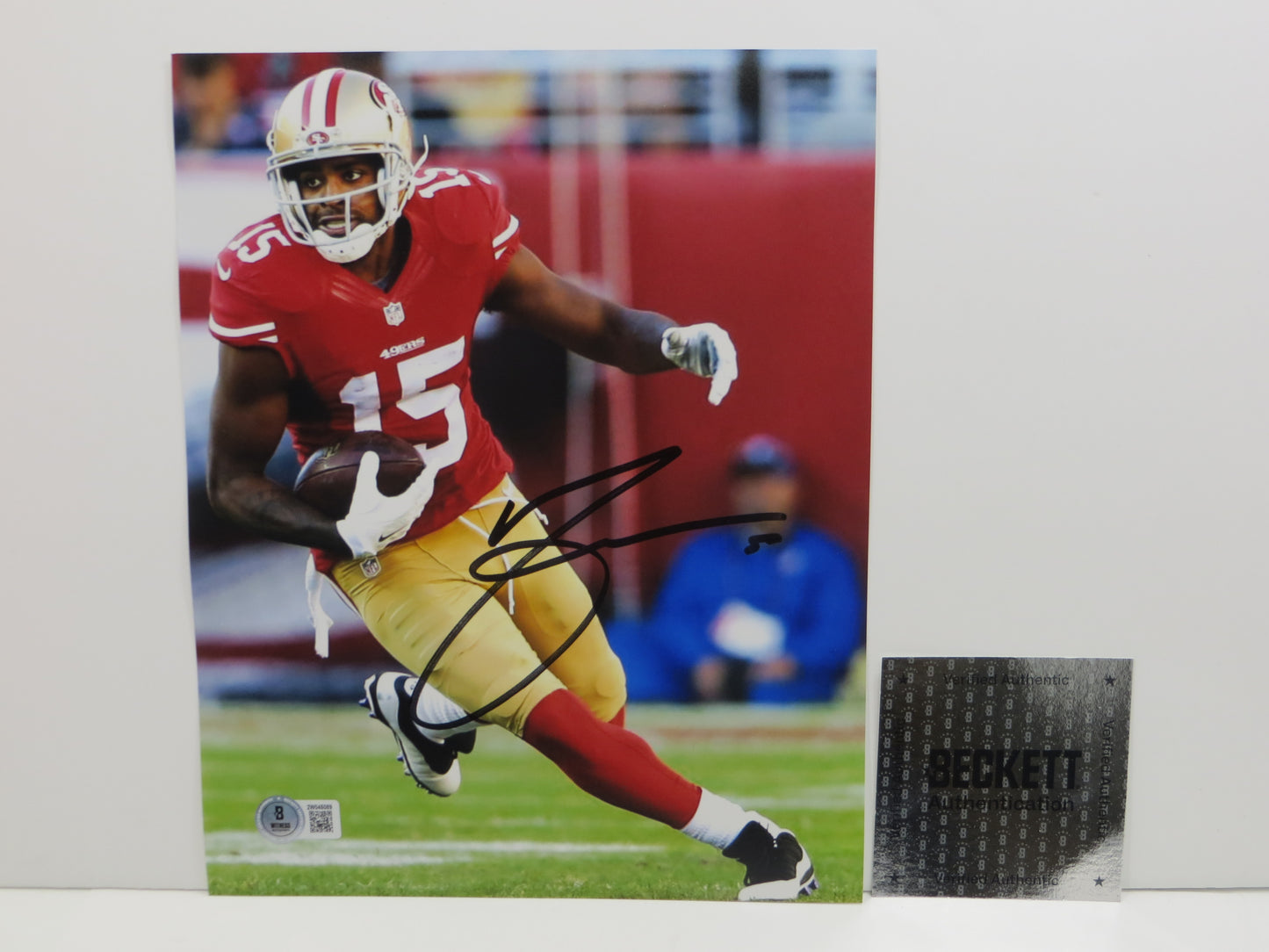 MICHAEL CRABTREE San Francisco 49ers SIGNED 8x10 PHOTO Texas Tech Red Raiders BAS
