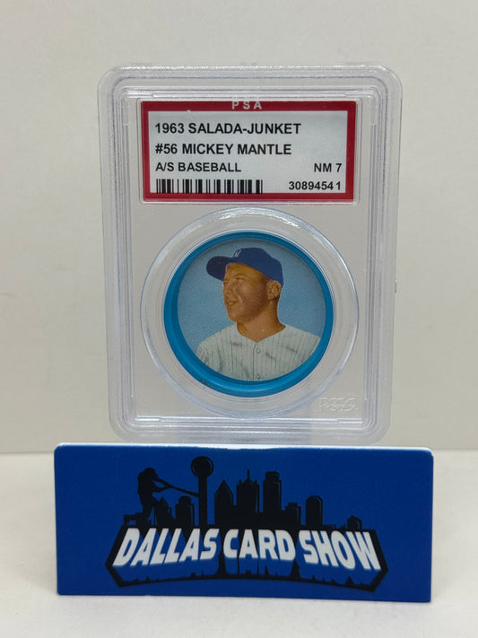 1963 Salada-Junket #56 Mickey Mantle A/S Baseball PSA 7