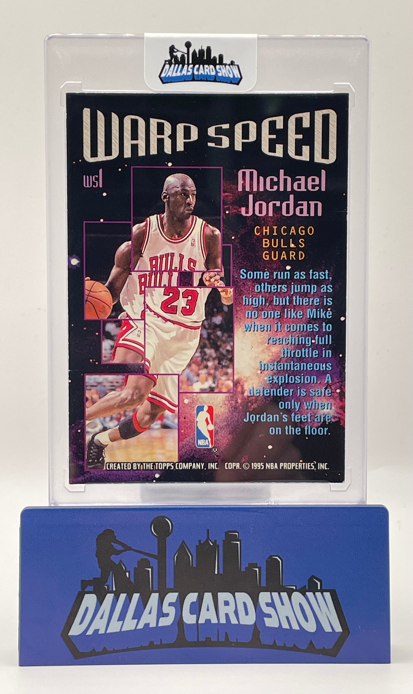 1995 Topps Stadium Club #WS1 Michael Jordan Warp Speed Chicago Bulls