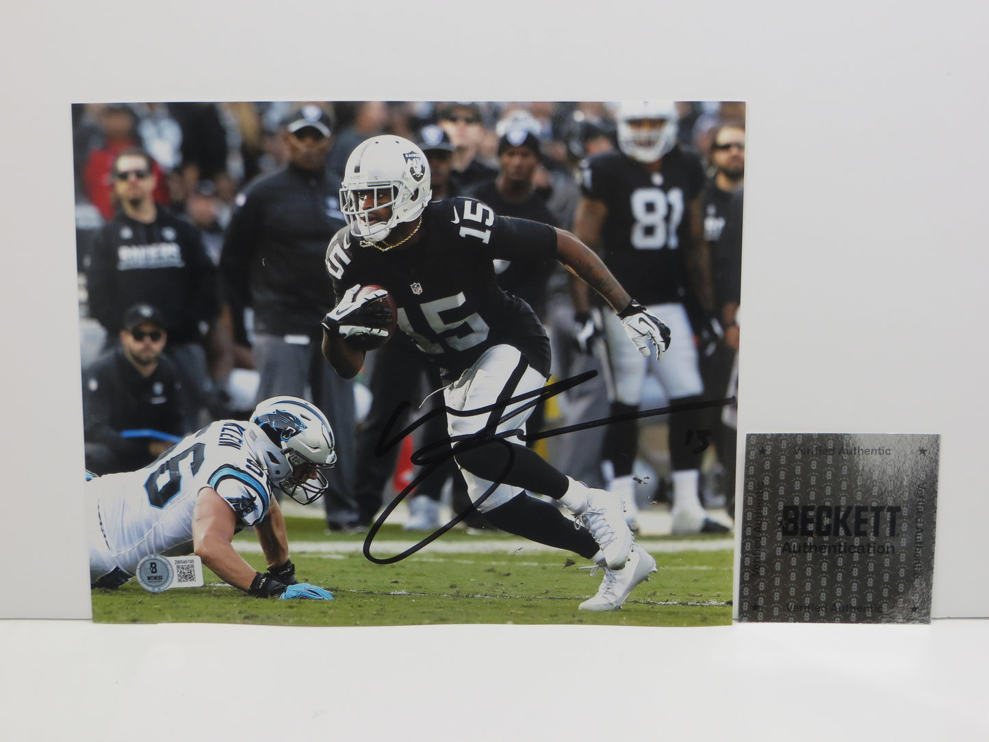 MICHAEL CRABTREE Oakland Raiders SIGNED 8x10 PHOTO Texas Tech Red Raiders BAS COA