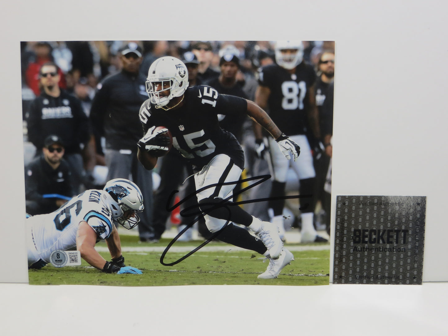 MICHAEL CRABTREE Oakland Raiders SIGNED 8x10 PHOTO Texas Tech Red Raiders BAS COA