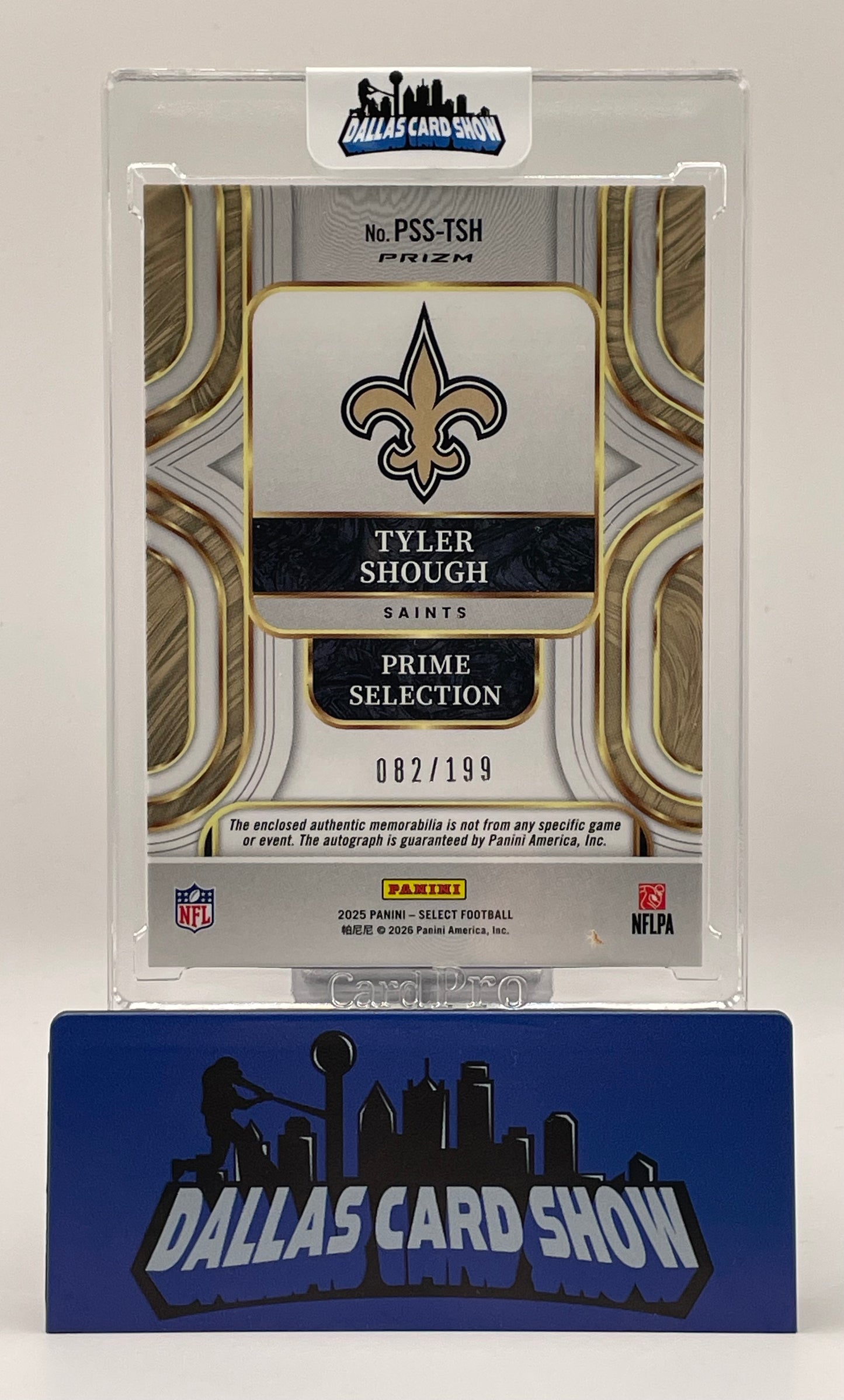 2025 Panini Select #PSS-TSH Tyler Shough Rookie Patch Select Selections Autograph /199