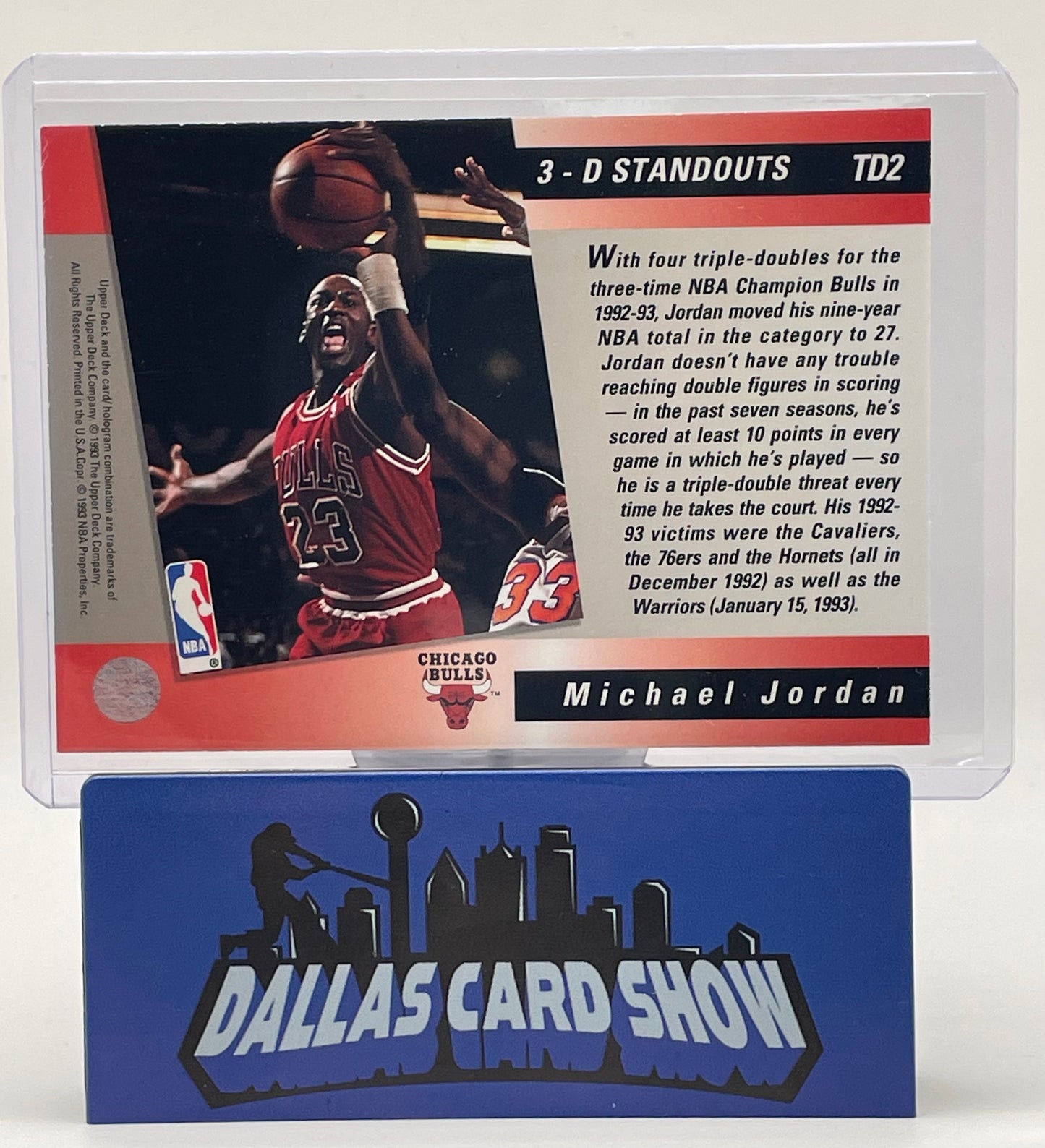 1993-94 Upper Deck - Triple Double Michael Jordan #TD2 GOAT HOF