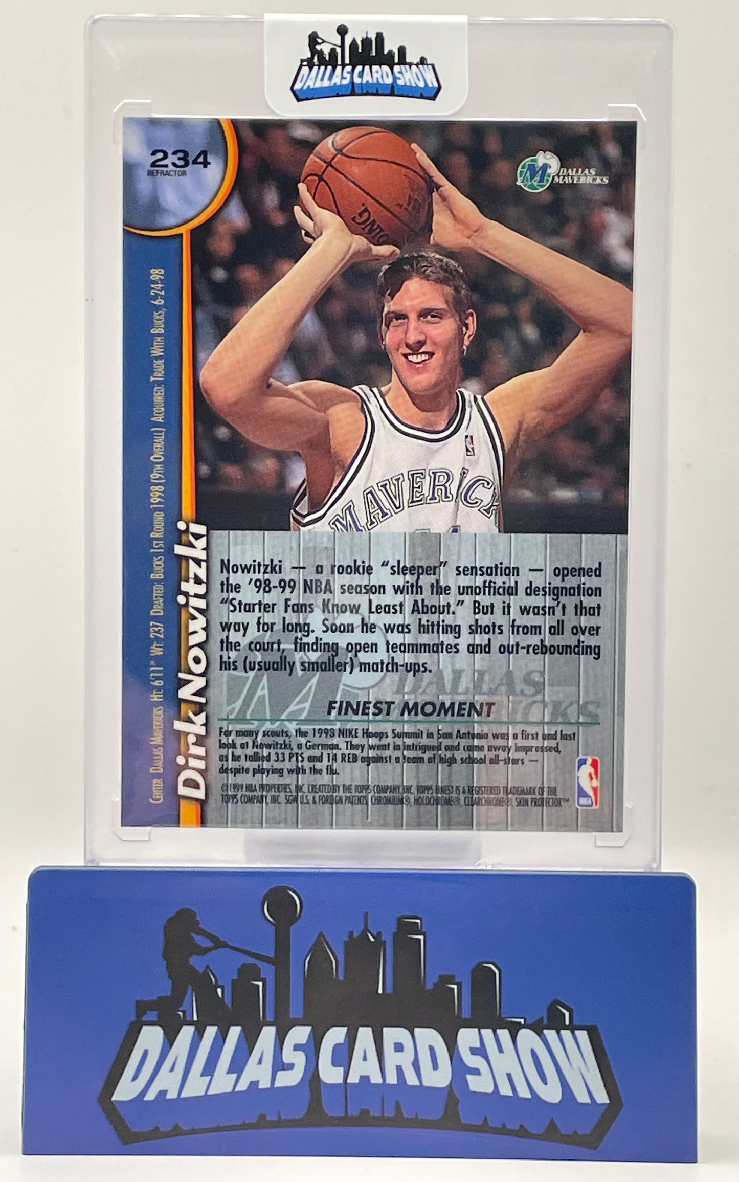 1998-99 Topps Finest #234 Dirk Nowitzki Refractor Rookie RC