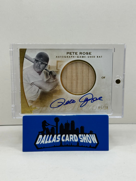 2014 Leaf Autograph/Game Used Bat #05/10 Pete Rose #AM-PR1