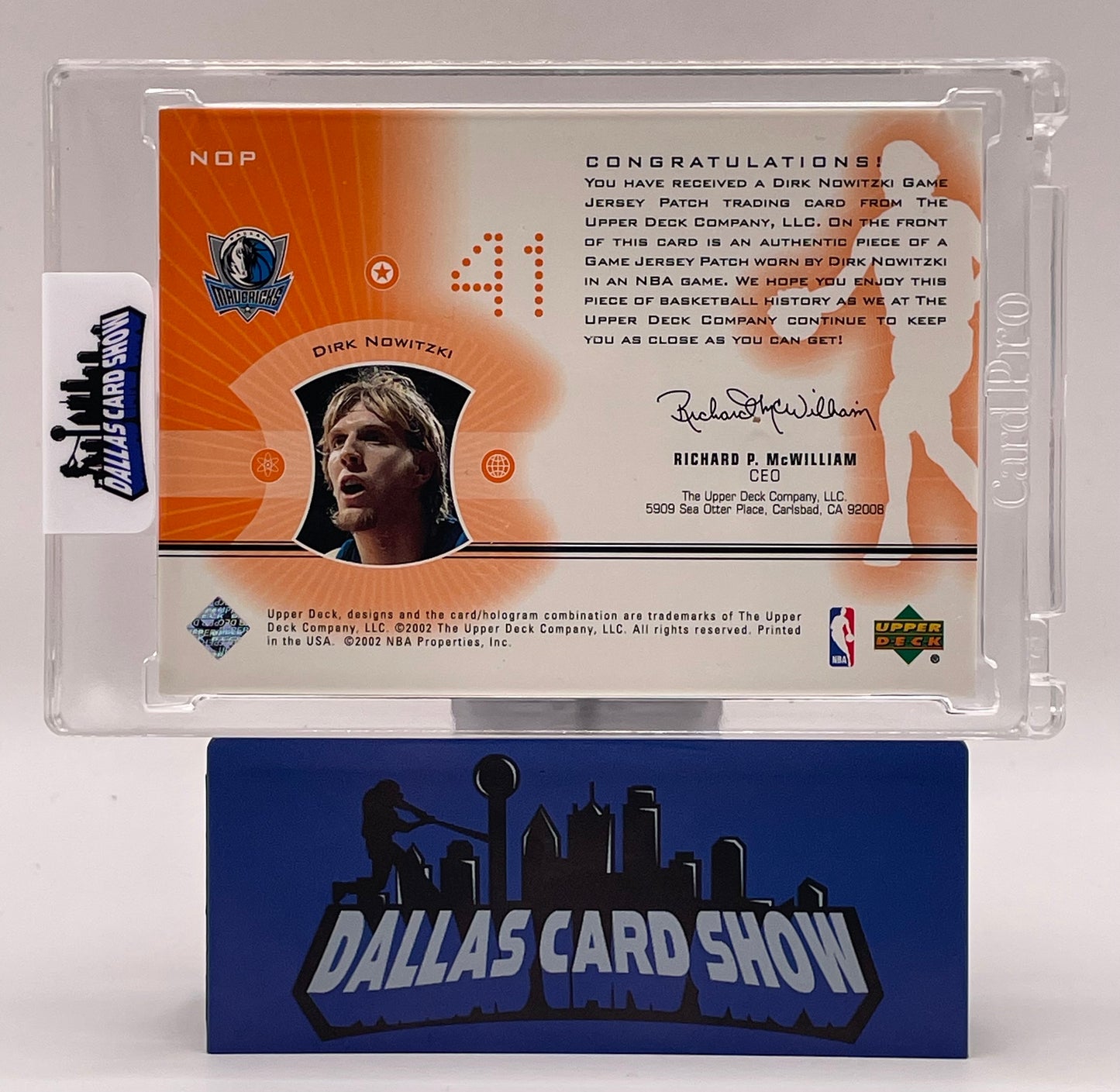 2001-02 Upper Deck #NOP Dirk Nowitzki Ultimate Game Jersey Patch /100