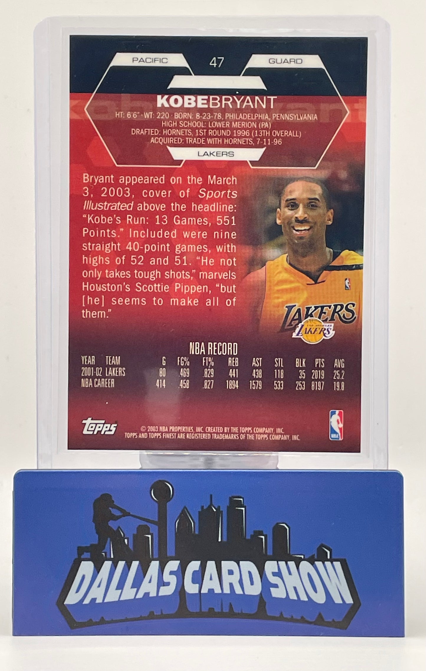 2003 Topps Finest #47 Kobe Bryant