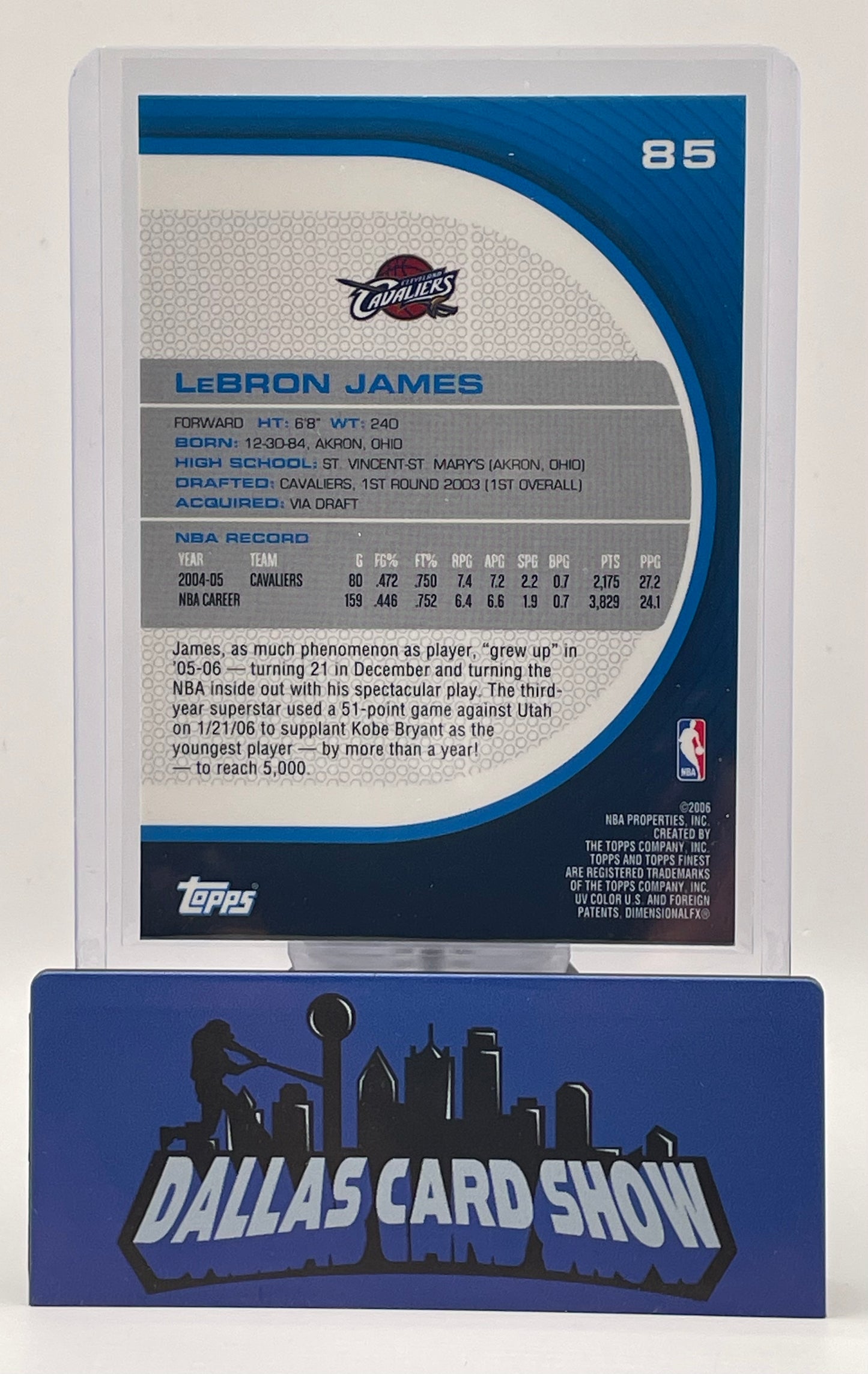 2006 Topps Finest #85 Lebron James