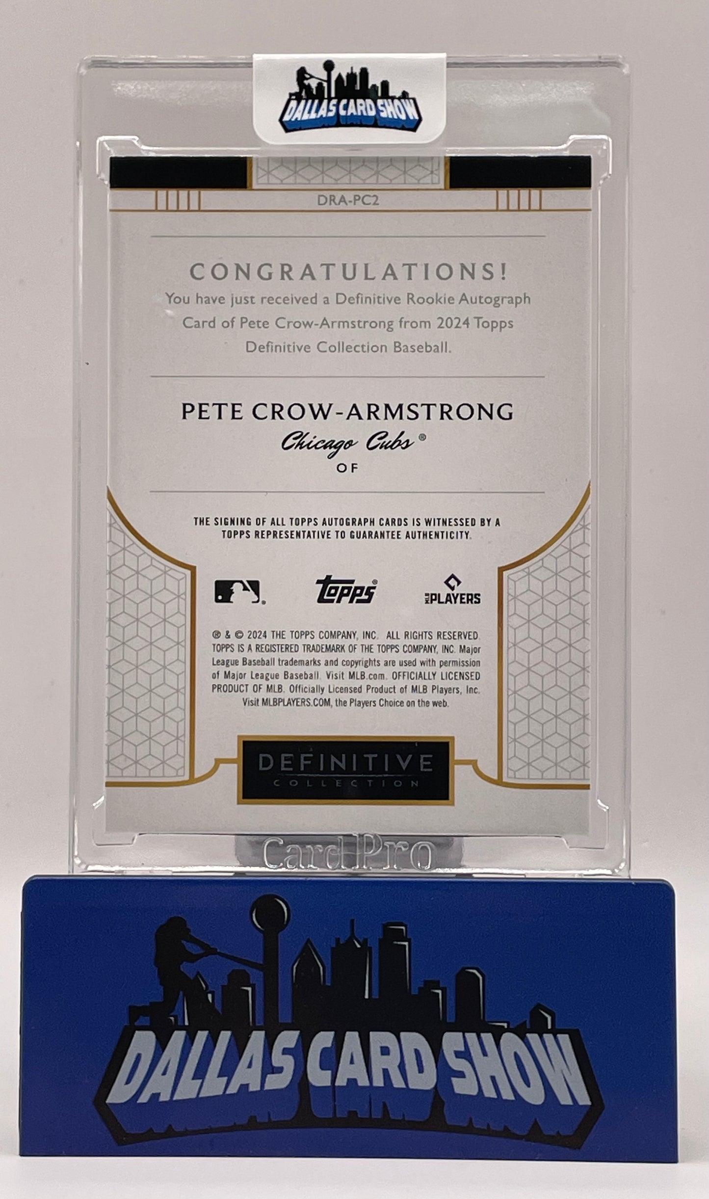 2024 Topps Definitive Pete Crow-Armstrong Definitive Rookie Auto 04/50 (Jersey #)