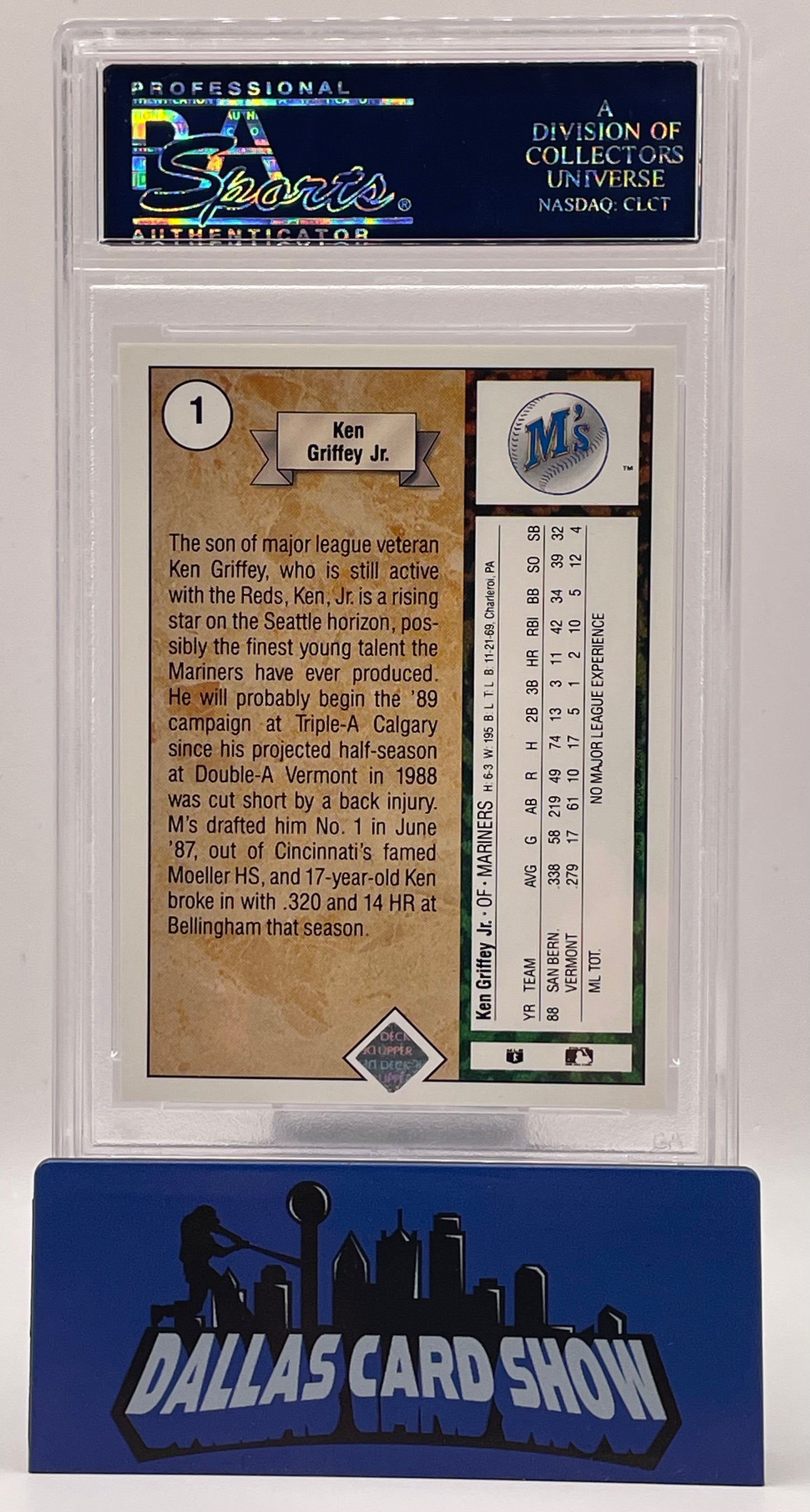 1989 Upper Deck #1 Ken Griffey Jr. Rookie RC PSA 9