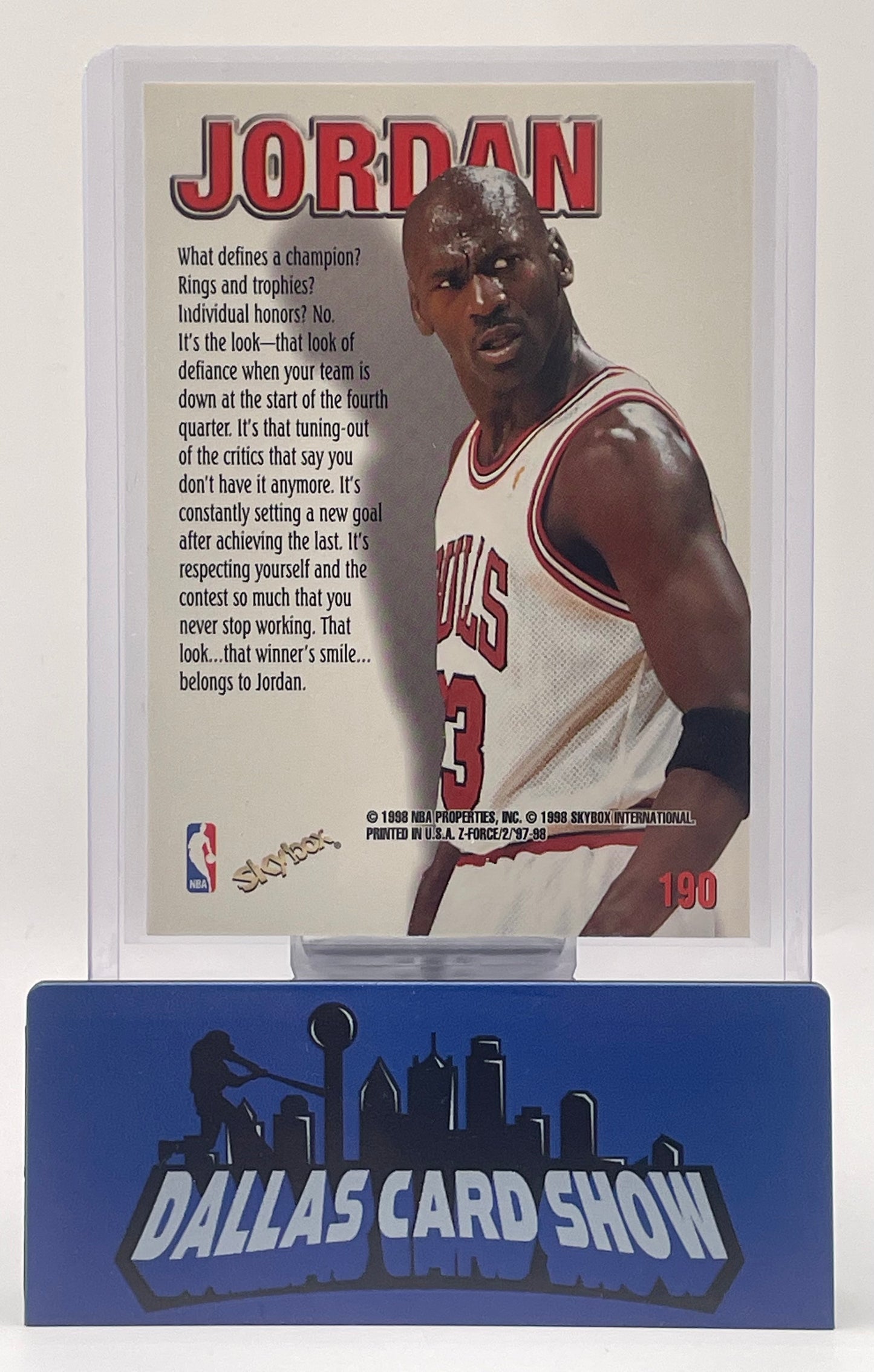 1998 Skybox Z Force #190 Michael Jordan Zuperman