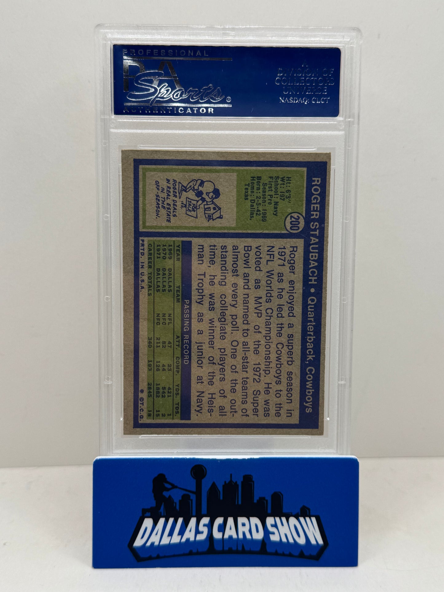1972 Topps #200 Roger Staubach Rookie RC PSA 6