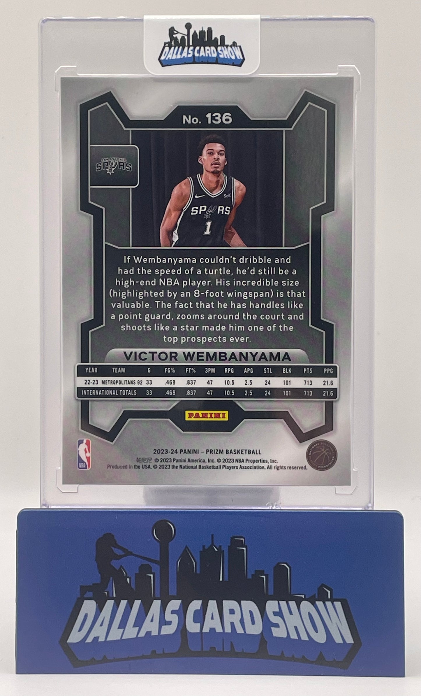 2023-24 Panini Prizm #136 Victor Wembanyama Rookie RC