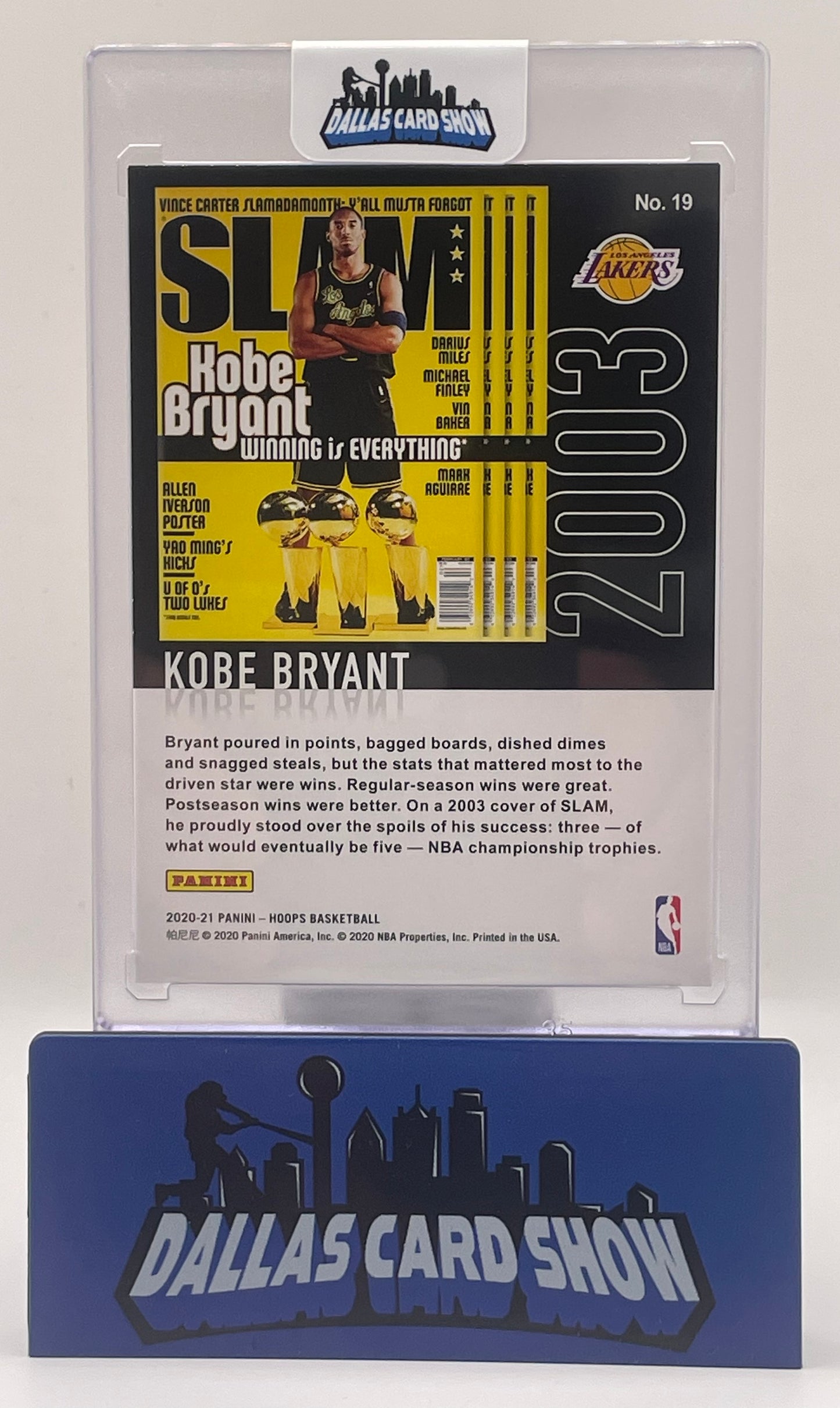 2020-21 Panini Hoops #19 Kobe Bryant Slam Lakers