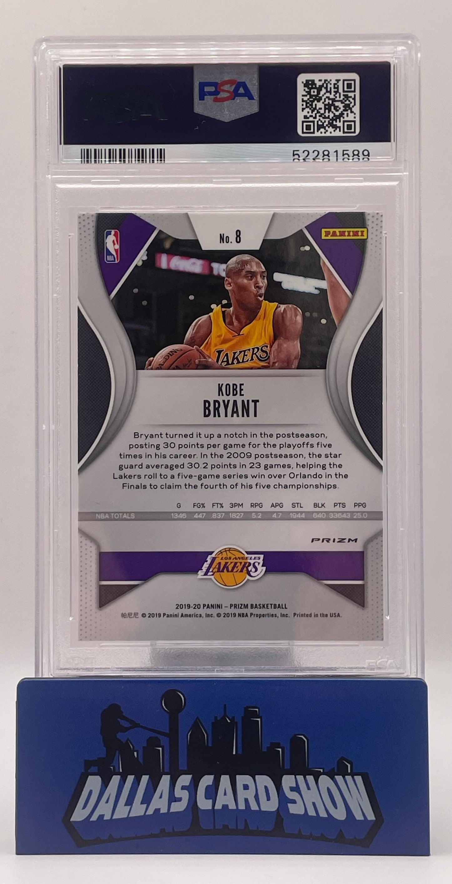 2019 Panini Prizm #8 Kobe Bryant Red White Blue Prizm PSA 10
