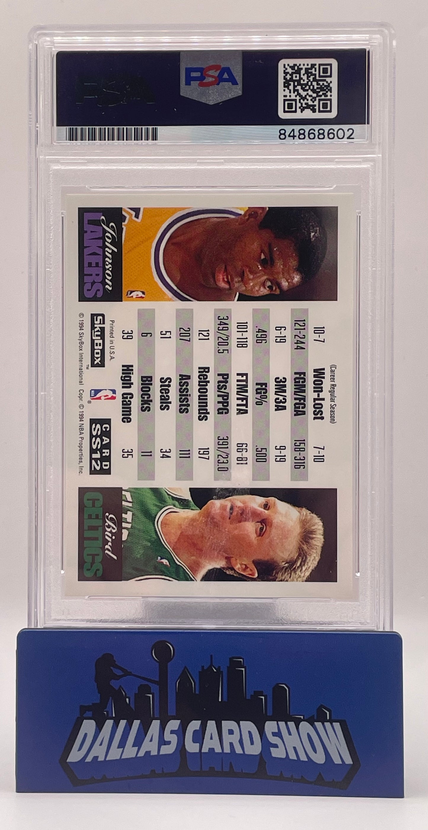 1994 Skybox Larry Bird,Magic Johnson Autograph PSA Authentic Auto