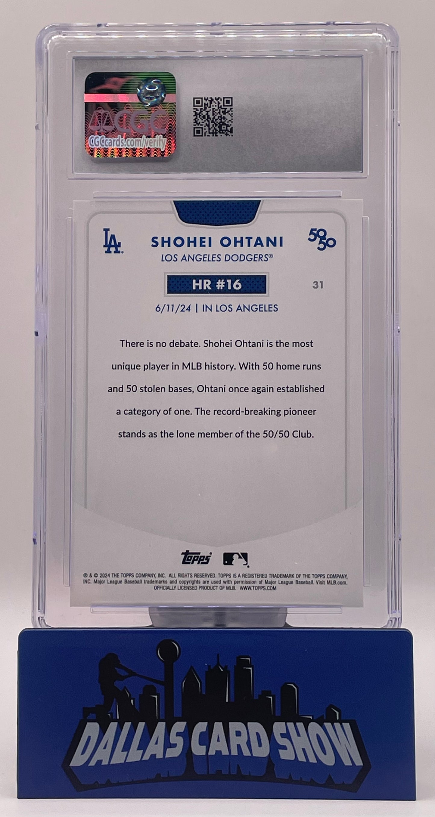 2024 Topps 50/50 Shohei Ohtani #31 CGC 9