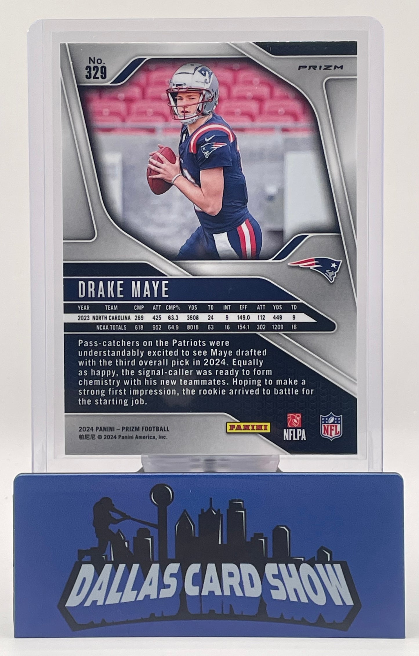 2024 Prizm Football Drake Maye Rookie Pink Prizm #329