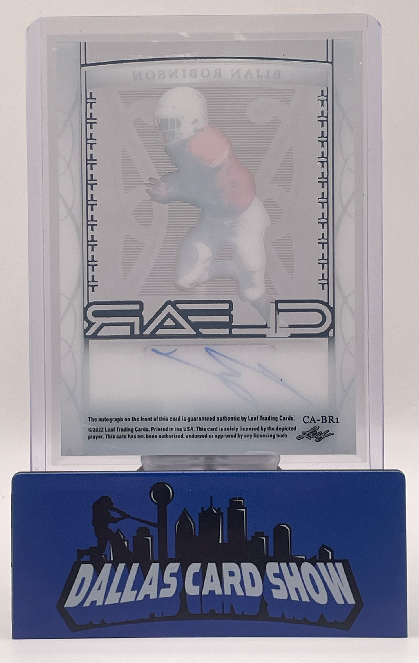 2022 Leaf Trinity Football Bijan Robinson CLEAR Autograph #CA-BR1