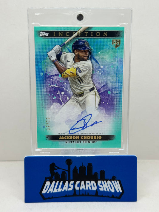 2024 Topps Inception #BRES-JCH Jackson Chourio Emerging Star Autographs /75