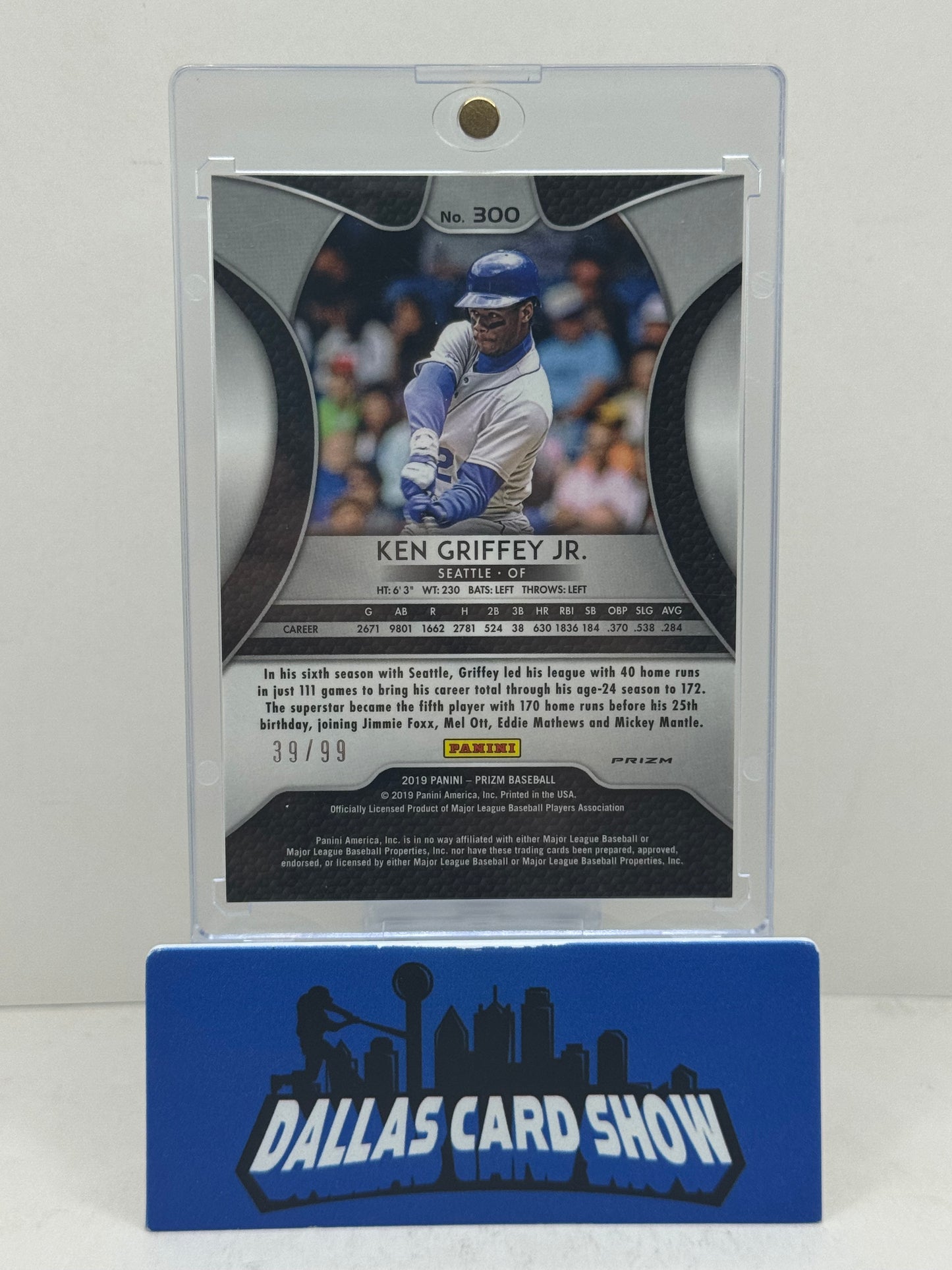 2019 Panini Prizm #300 Zebra Prizm Ken Griffey Jr. #39/99