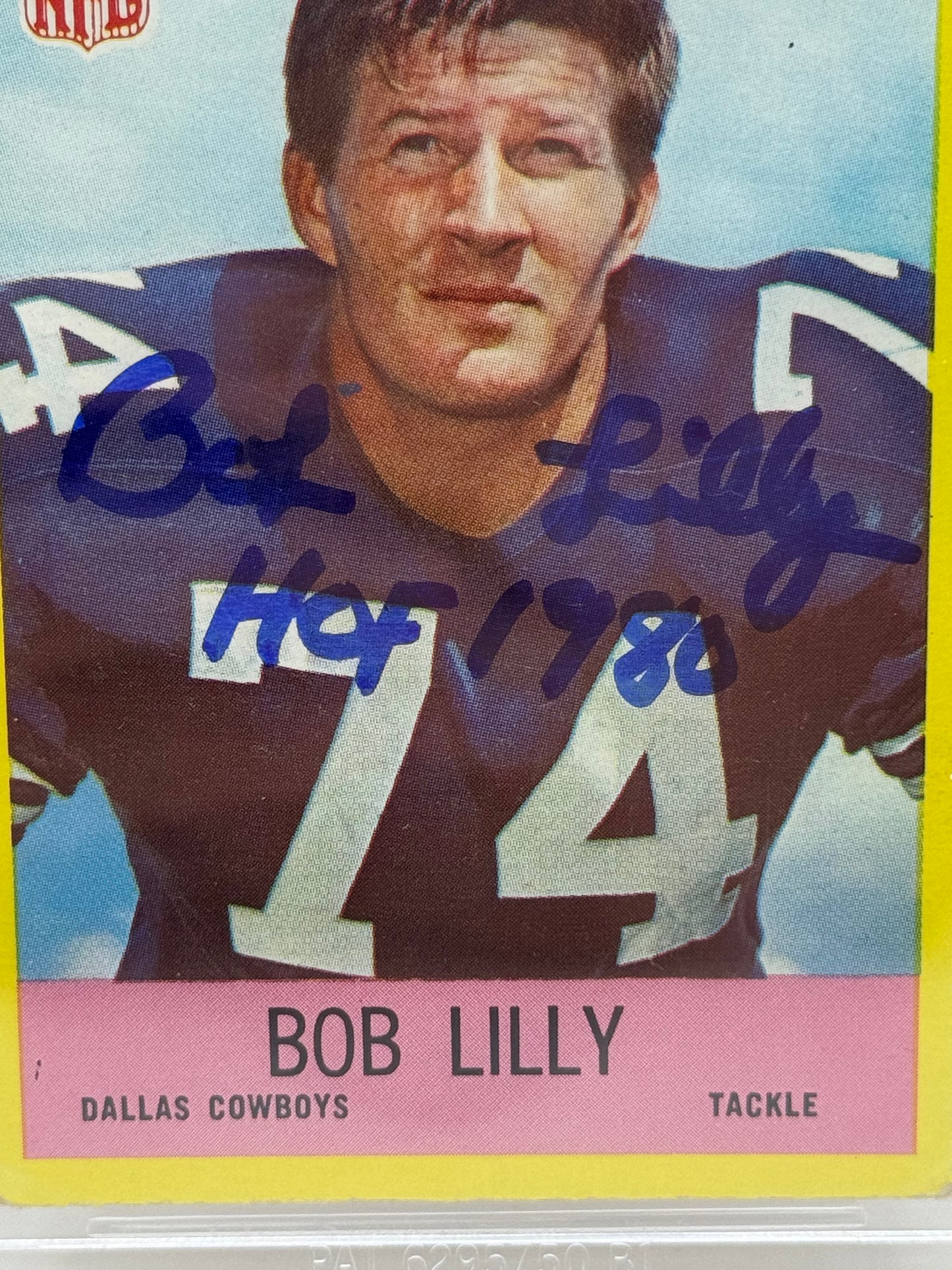 1967 Philadelphia Bob Lilly #55 Beckett Witnessed Beckett Authentic (4834)