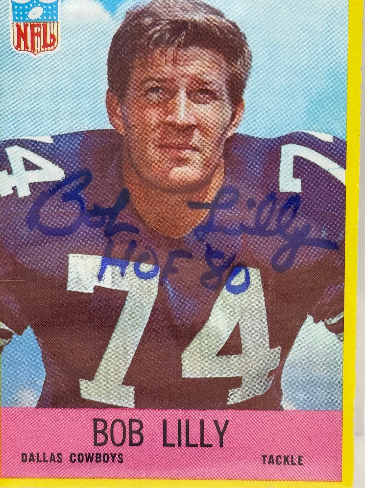 1967 Philadelphia Bob Lilly #55 Beckett Witnessed Beckett Authentic (4995)