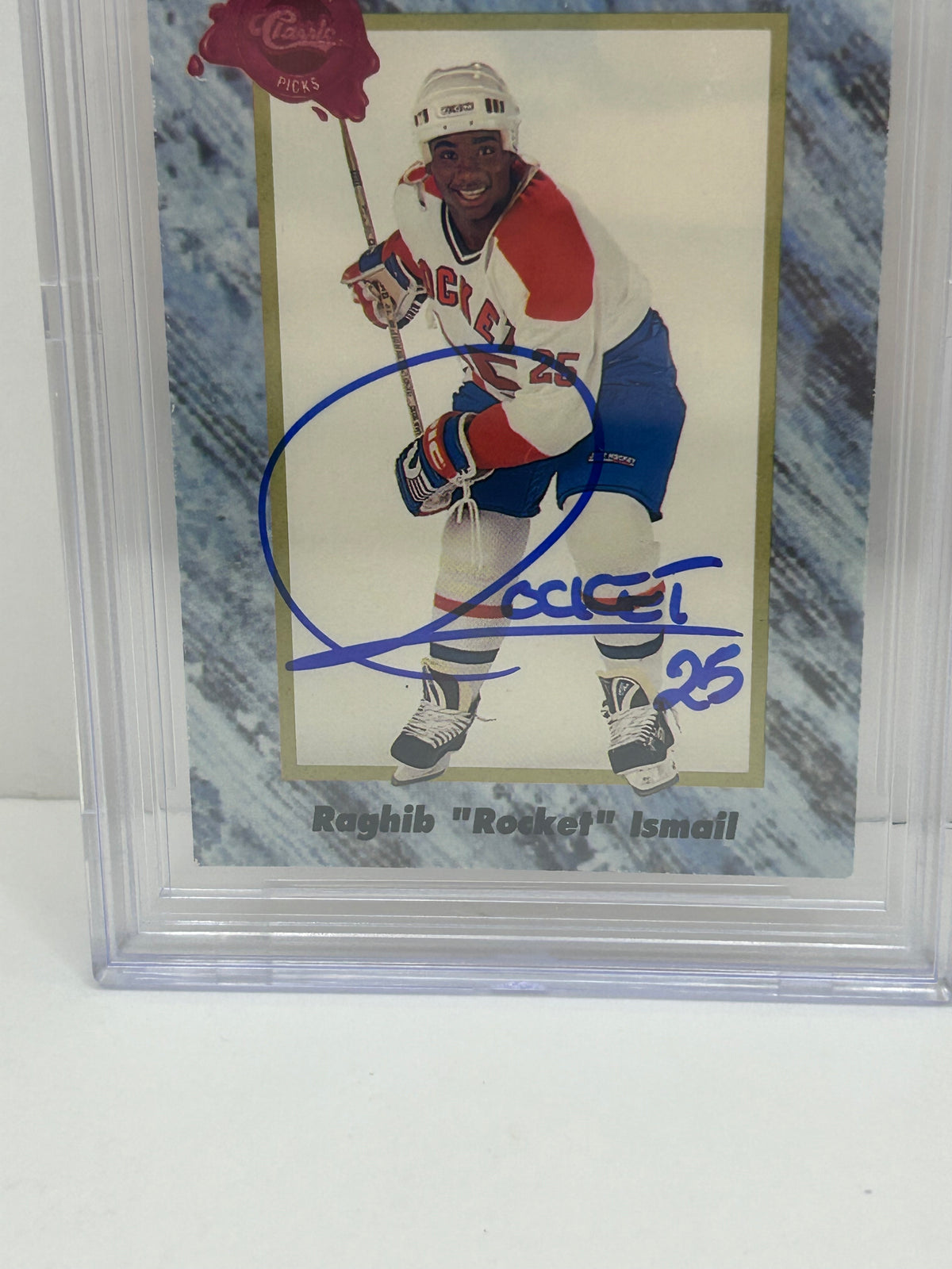1991 Classic Draft Picks Raghib "Rocket" Ismail #LP8 Auto Beckett Witnessed 10 Auto (4715)