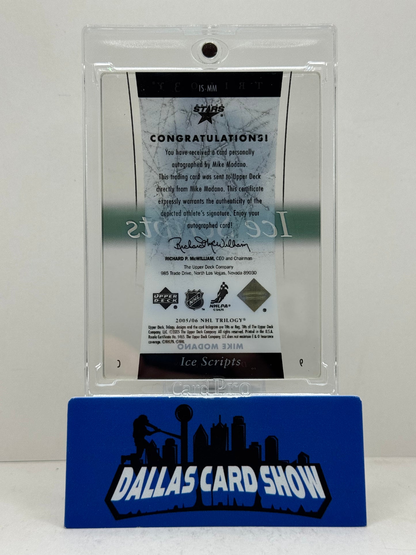 2005-06 Upper Deck Trilogy #IS-MM Mike Modano Ice Scripts Autograph