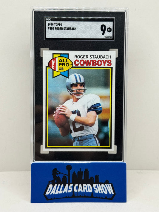 1979 Topps Football #400 Roger Staubach SGC 9