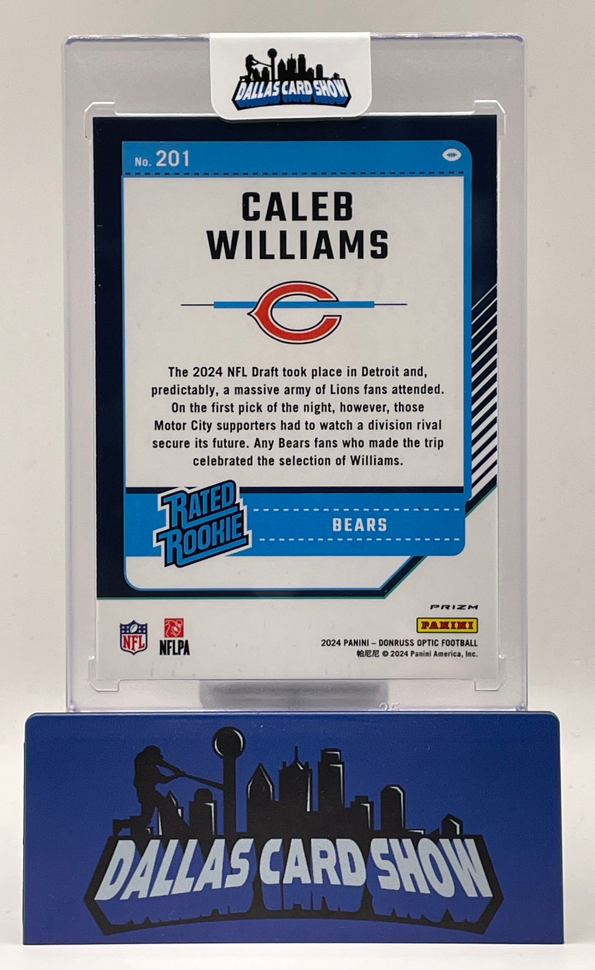 2024 Panini Optic #201 Caleb Williams Rocket Emoji Rated Rookie RC