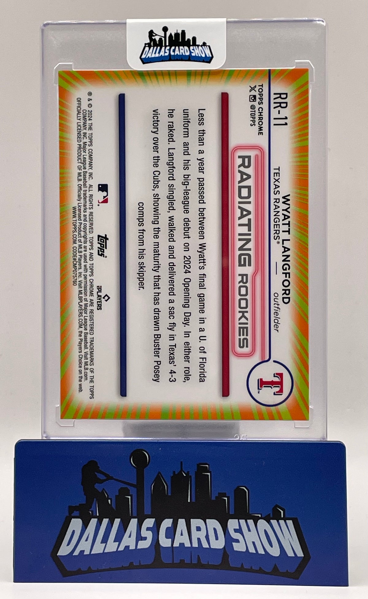 2024 Topps Chrome #RR-11 Wyatt Langford Radiating Rookies