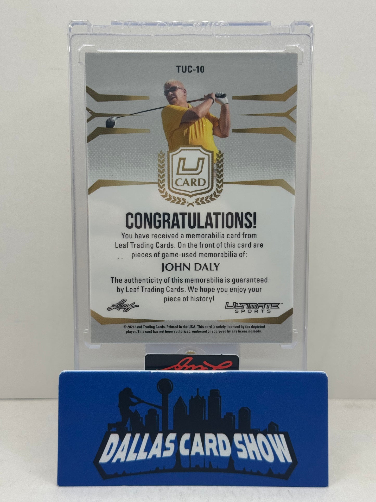 2024 Leaf Ultimate Sports #TUC-10 John Daly U Card 6 Piece Relic /25