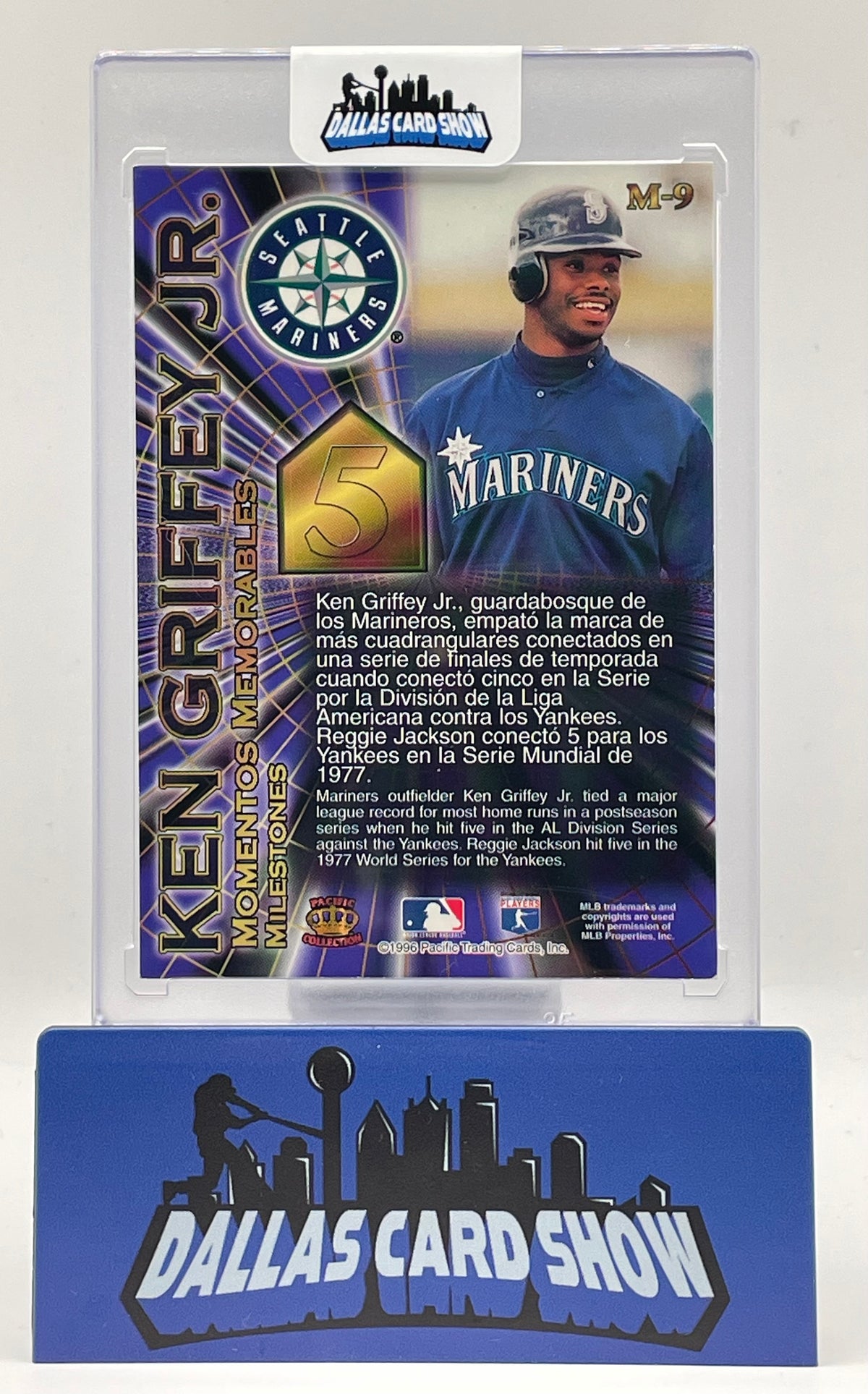1996 Pacific Collection #M-9 Ken Griffey Jr. Momentos Memorables Milestones