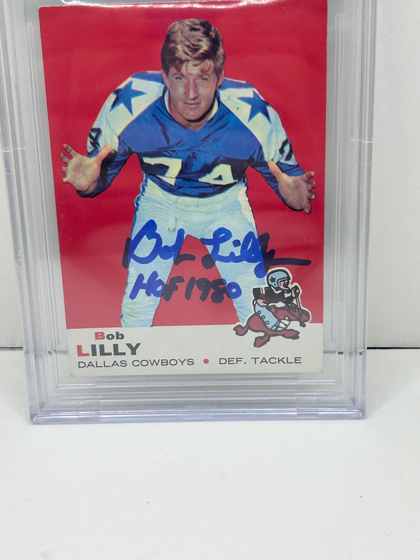 1969 Topps Bob Lilly #53 Auto Beckett Witnessed Beckett 10 Autograph (3274)