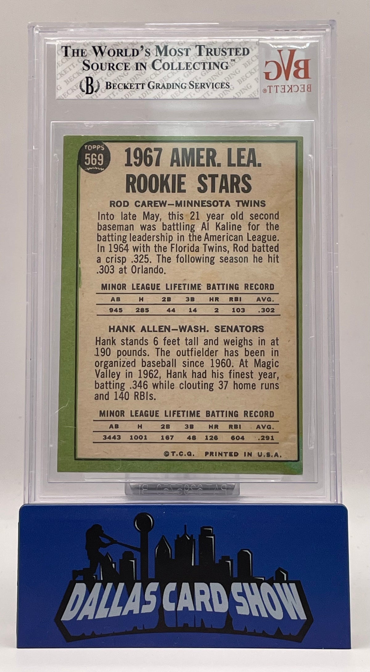 1967 Topps #569 Rod Carew BVG 3.5