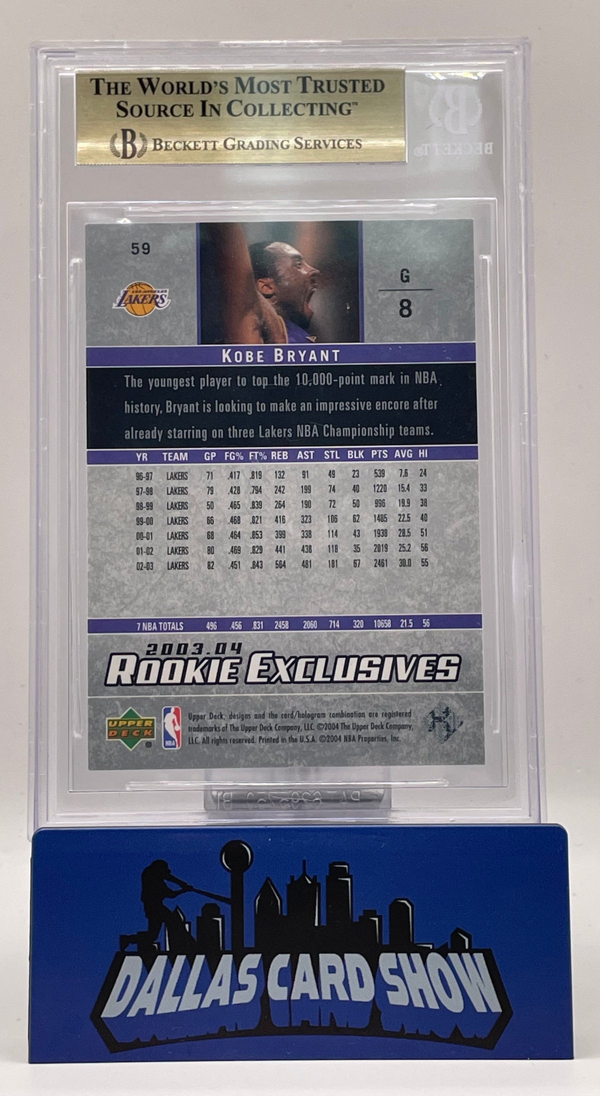 2003-04 Upper Deck Rookie Exclusives #59 Kobe Bryant BGS 9.5