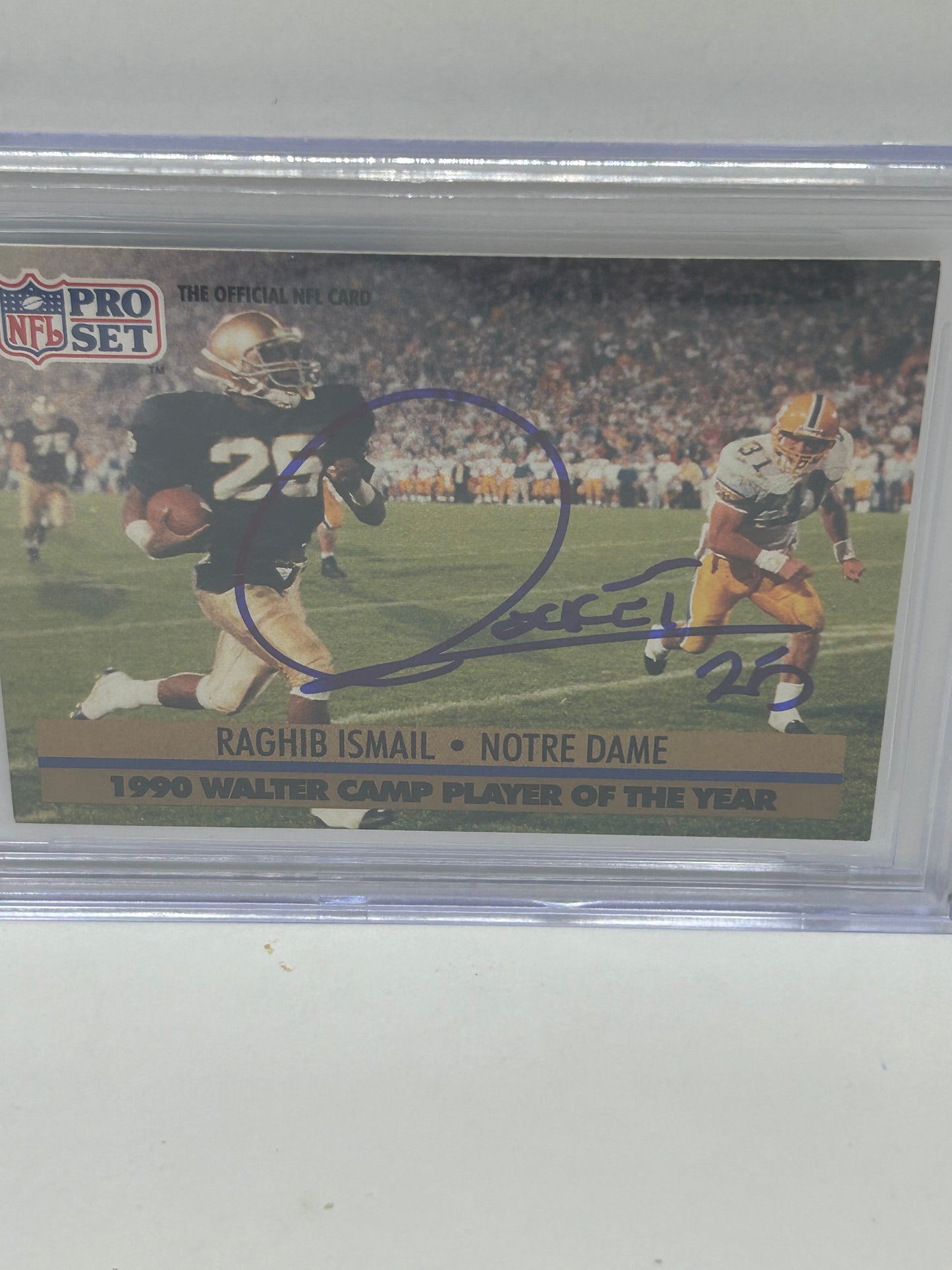 1991 Pro Set Raghib "Rocket" Ismail #36 Beckett Witnessed Beckett 10 Autograph (3291)