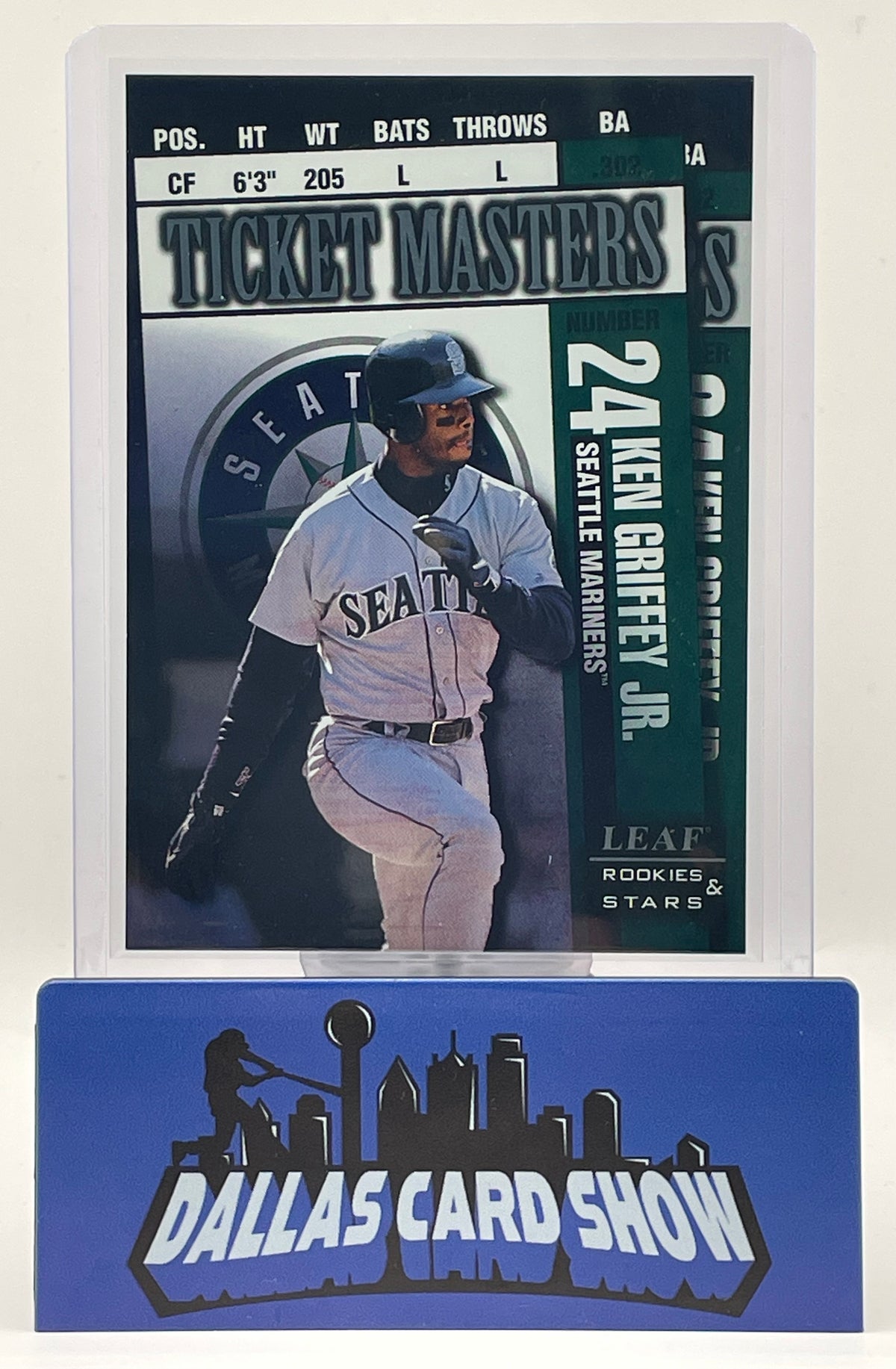 1998 Donruss Leaf Rookies & Stars Ken Griffey Jr. Ticket Masters /2500