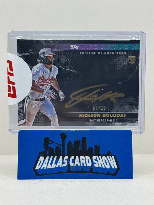 2024 Topps Inception #SS-JH Jackson Holliday Silver Signing Autographs Rookie Jersey #