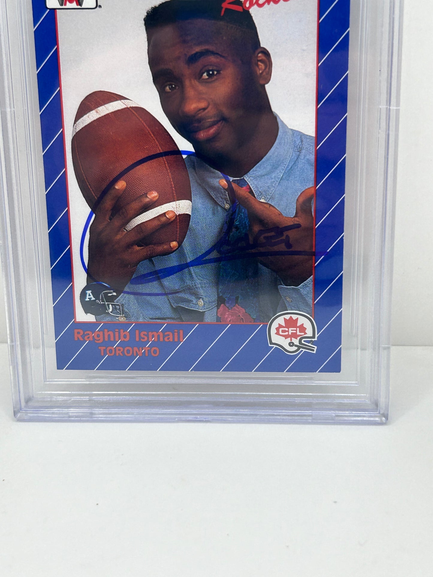 1991 All World CFL Raghib "Rocket" Ismail #68 Beckett Witnessed Beckett 10 Autograph