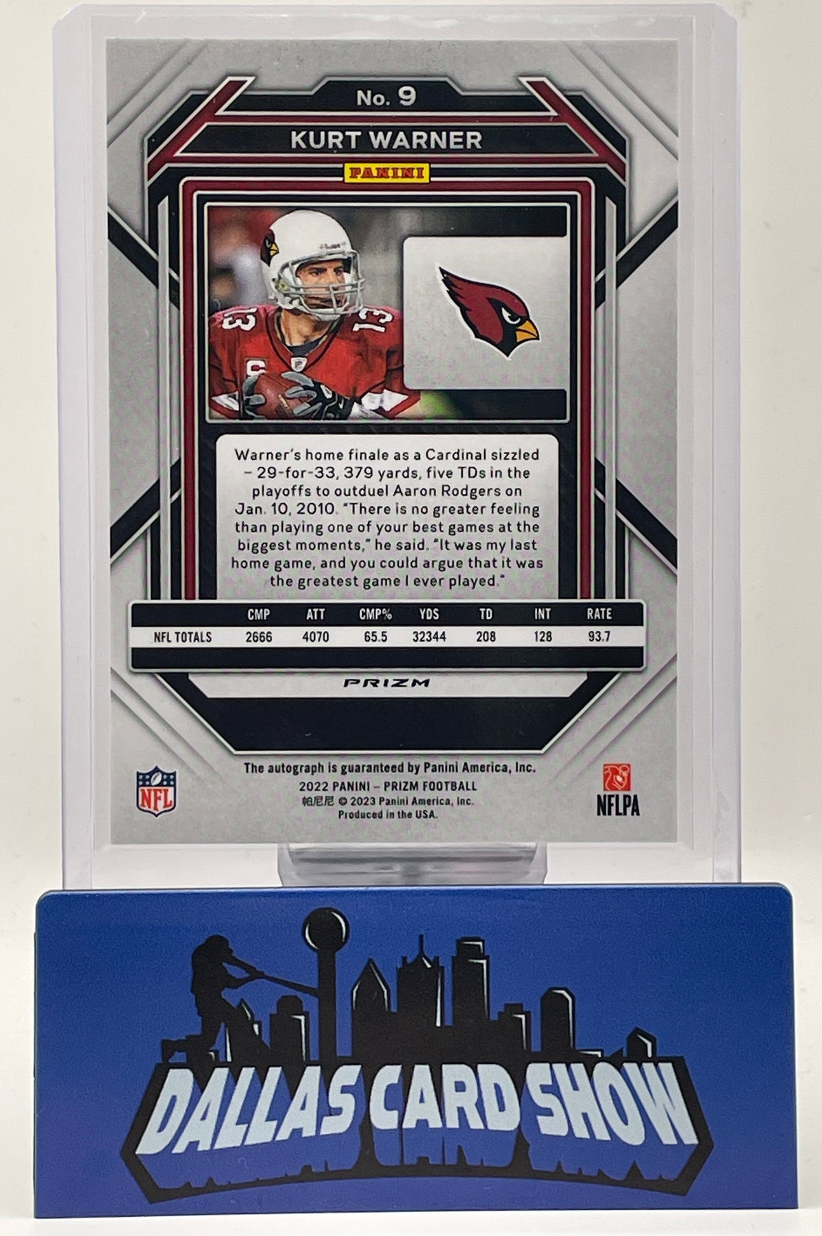 2022 Panini Prizm #9 Kurt Warner Silver Autograph