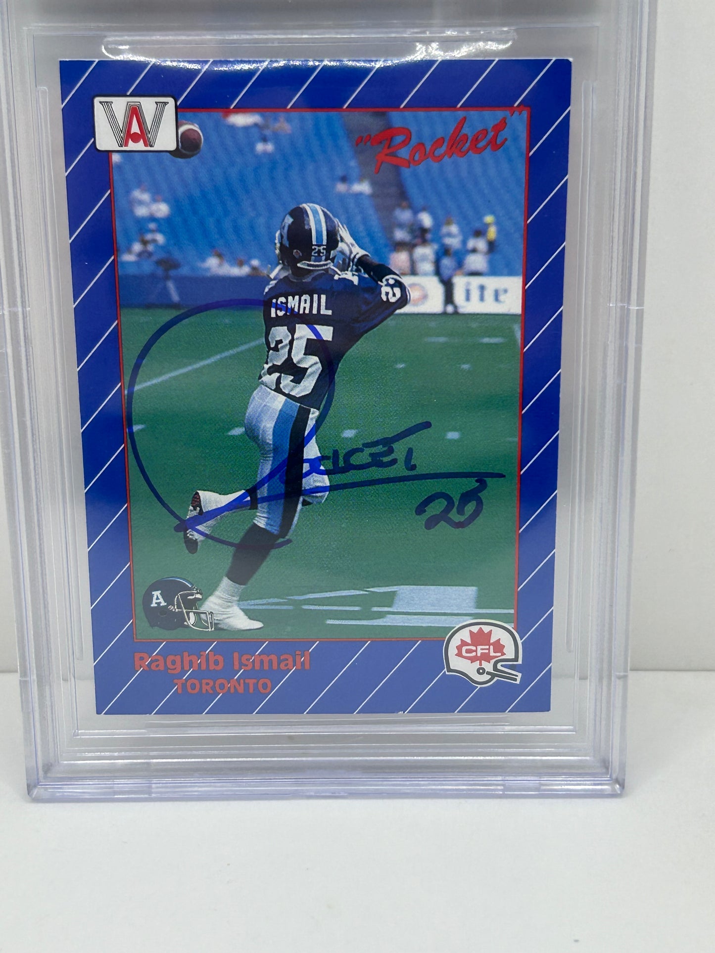 1991 All World CFL Raghib "Rocket" Ismail #110 Beckett Witnessed Beckett 10 Autograph (4713)