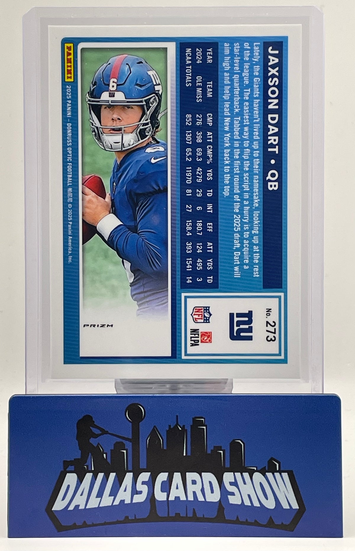 2025 Panini Optic #273 Jaxson Dart Blue Stars Rated Rookie